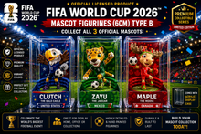 Load image into Gallery viewer, FIFA World Cup 2026™ Official Mascot Figurine Set of 3 with Display Base Stands - 6 CM - TYPE B
