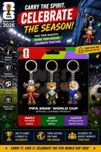 Load image into Gallery viewer, FIFA World Cup 2026™ Official Mascot Keychain Set – Collect All 3 Mascots
