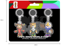 Load image into Gallery viewer, FIFA World Cup 2026™ Official Mascot Keychain Set – Collect All 3 Mascots
